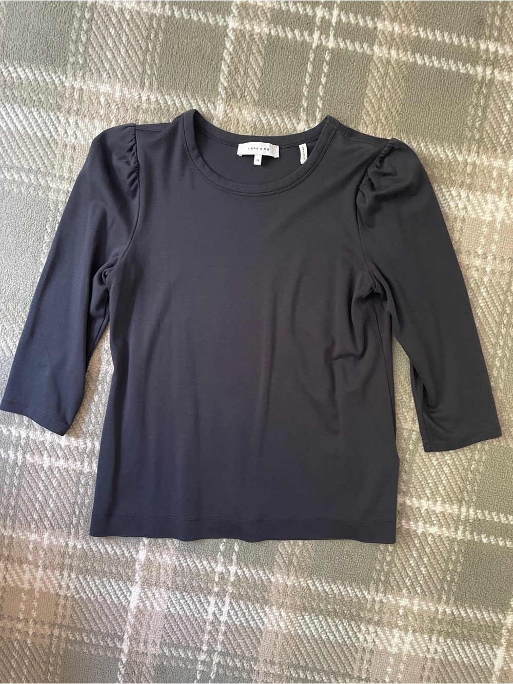Lark and Ro Pima cotton 3/4 sleeve top M